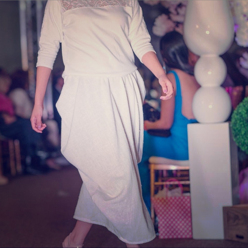 M/L Linen baggy skirt